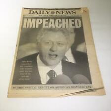 NY Daily News:12/20/1998 IMPEACHED bill clinton house of reps senate vote picture