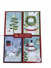 Image Arts Christmas Cards Box Of 16 Cards, 4 Each Of 4 Designs, Winter Theme picture