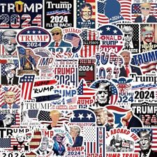 100pcs Donald Trump Stickers, Trump 2024 Stickers Trump Merchandise USA Black picture