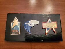Vintage Star Trek 25th Anniversary Collectors Pins Set of 3. Star Trek Pins Lot picture