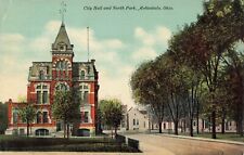 Postcard - Ashtabula, Ohio, City Hall and North Park - C. 1910 picture
