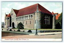c1910's Howard Public Library Building New Orleans Louisiana LA Antique Postcard picture