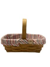 Longaberger 2004 Mini Easter Basket With Liner Button Accent picture