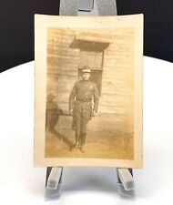  WW1 Soldier In Uniform In Front Of Building picture