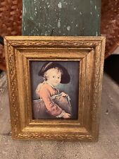 Vintage MCM Italian Florentine Gold  Framed wall Art, Made In Italy picture