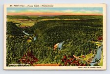 Linen Postcard Penn's Creek PA Pennsylvania Scenic View picture
