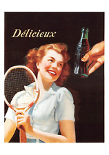 Coca Cola 1945 TENNIS PLAYER From the Coke Archives 1991 4x6 POSTCARD 6972c picture