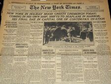 1927 JUNE 13 NEW YORK TIMES NEWSPAPER - NY IN MOOD GREETS LINDBERGH - NT 9550 picture