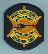RICHLAND COUNTY SOUTH CAROLINA SHERIFF AVIATION UNIT HELICOPTER SHOULDER PATCH picture
