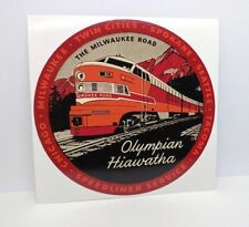 OLYMPIAN HIAWATHA Railroad Vintage Style DECAL / Vinyl Sticker, Milwaukee Road picture