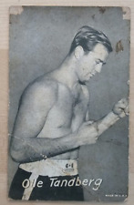 1940s BOXING BOXER ARCADE MUTOSCOPE CARD OLLE TANDBERG 5.5x3.5 INCHES PHOTO 151 picture