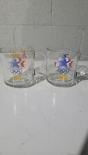 Vintage McDonalds 1984 Olympics Glass Mugs Set of 2 picture