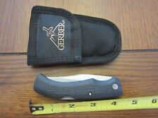 GERBER 625 Folding Pocket knife & Sheath Serrated Blade USA Portland Oregon picture