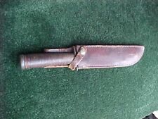Vintage WW ll ROBESON SHUREDGE USN Mark 2 Fighting Knife w Stacked Leather Grip picture