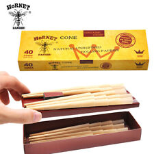 HORNET Brown Rolling Papers King Size Classic Pre-Rolled Natural Paper Cones 80x picture