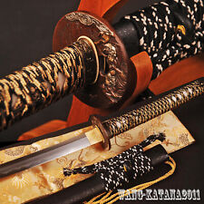 Luxury Kobuse Katana Clay Tempered Folded Steel Handmade Japanese Samurai Sword picture