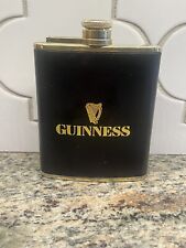 Guinness Flachmann 18/8 Stainless Hip Flask Vtg 70s Hipflask Rare Liquor Bottle picture