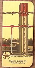 1940s GRAHAM LUMBER CO MORGANTOWN INDIANA KEYSTONE STEEL & WIRE NOTEBOOK Z4606 picture