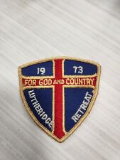 BSA 1973 For God And Country Lutheridge Retreat Embroidered Patch picture