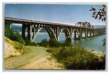 Postcard Waldport Oregon Highway 101 Bridge picture