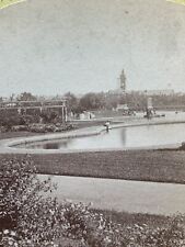 Antique Stereoview ~ Boston Common Public Garden ~ Old South Church Photo picture