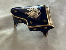 Limoges France Cobalt Blue And Gold Piano Trinket Box picture