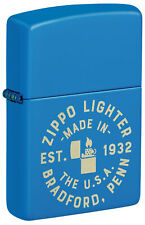 Zippo Seal Design Sky Blue Matte Windproof Lighter, 46173 picture