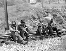 1938 Sitting on the Tracks, Davey, WV Old Photo 8.5