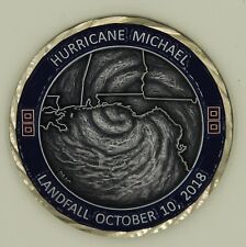 Hurricane Michael Tyndall Air Force Base FL Antique Silver Finish Challenge Coin picture