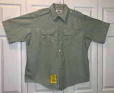 DSCP GARRISON COLLECTION Mint Green Military US ARMY Short Sleeve Shirt Mens 19 picture