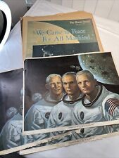 NASA Memorabilia Apollo 11 First On the Moon Newspaper and Posters collectible picture
