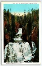 Kepler Cascades, Firehole River, Yellowstone National Park Postcard UNP picture