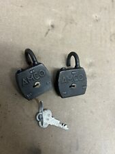 2 Working AMCO padlocks locks with key for vintage gumball peanut machines picture