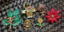 6PC LOT BEAUTIFUL FLOWERS PIN COLLECTION L@@K picture