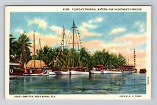 Miami FL-Florida, Coco Lobo Cay, Tropical Waters, Vintage Postcard picture