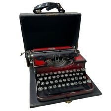Antique Model P Typewriter With Vogue Face Red Royal Model Portable w/ Case picture
