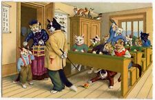 Eugen Hartung Cats Postcard 4670 - Copyright Max Kunzli - Chrome - Bad Student picture