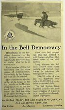 1900's 1911 Ad American Telephone Telegraph Co Bell Democracy Man Horse Winter picture