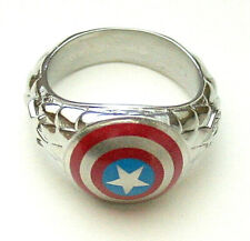 Marvel Captain America Logo Avenger Stainless Steel Ring New NOS 2018 Box sz 10 picture