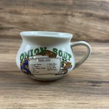 Vintage Onion Soup Recipe Mug Dat’l Do It Individual Serving Bowl Cup picture