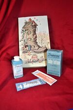 VTG  1950S UNUSED DIAPARENE BOXED SET FOR NEW MOTHERS W TIN, POWDER, CREAM picture
