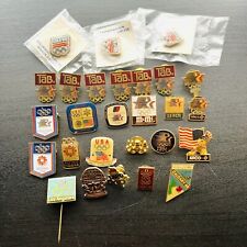 Vintage 27 Count 1984-1988 Olympic Games Pin Lot Sarajevo, LA, Calgary, & Seoul picture