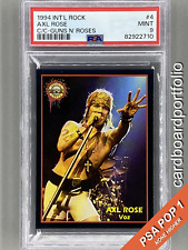 1994 Ultra Figus #4 Axl Rose Intl Rock Cards Guns N Roses PSA 9 Pop 1 (Music) picture