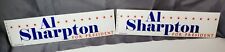 (2) Al Sharpton 2004 Original Presidential Campaign Bumper Stickers NOS NEW picture