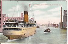 Eastland Steamer Chicago River Illinois Boats Vintage Postcard Unposted picture