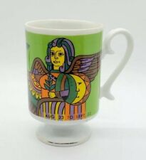Rare Vintage Virgo Porcelain Pedestal Coffee Cup Mug Retro Zodiac R6537 Japan  picture