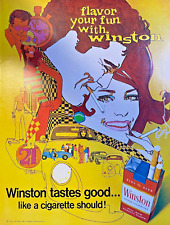 1968 Magazine Advertisement Winston Cigarettes Race Car  Racing picture