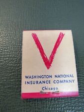 Matchbook - Washington National Insurance Evanston IL Office WWII FULL FEATURE picture