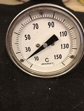 VTG Ashcroft 3”Bimetal Thermometer 5 1/4” Stem Back Connection 10-150°C picture