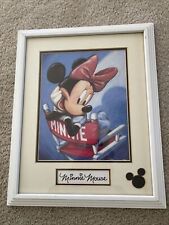 Director Minnie Mouse Painting Art Drawing Matted & Framed Disney Rare~VTG picture